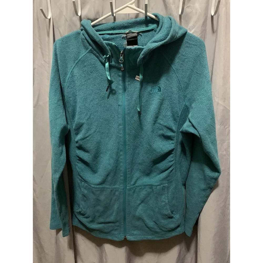 The North Face Hoodie Adult Large Blue Long Sleeve Vintage 90s Women's Sherpa - Picture 5 of 13